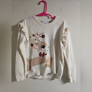 Childrens PL Cream Holiday Sweater